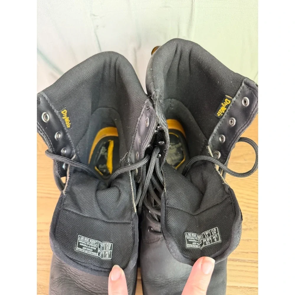 Dr Doc Martens Iowa WP Waterproof Poly Combat Boot Mens 10 Blk Leather Air Wair